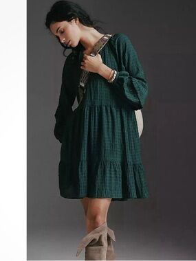Anthropologie x Mare Mare Anne Tiered Long Sleeve Dress
